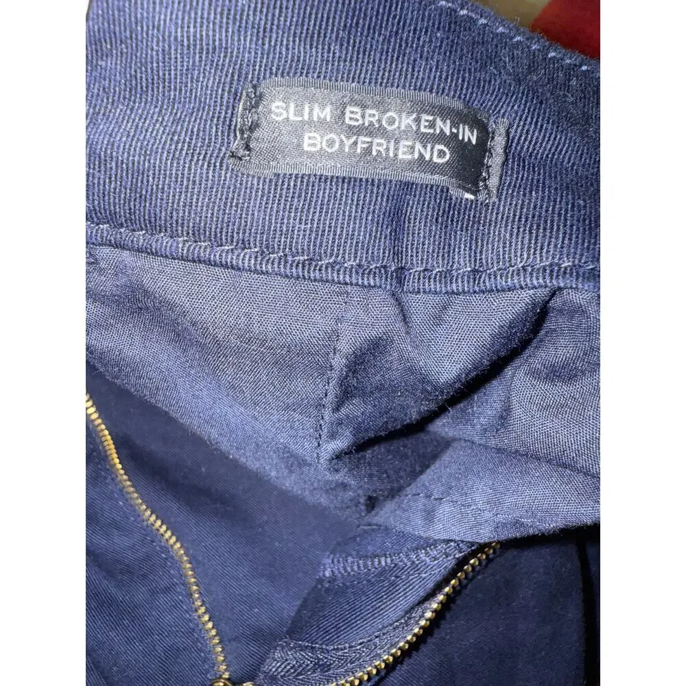 J. Crew Slim Broken In Boyfriend Chino Pants Navy Blue 29